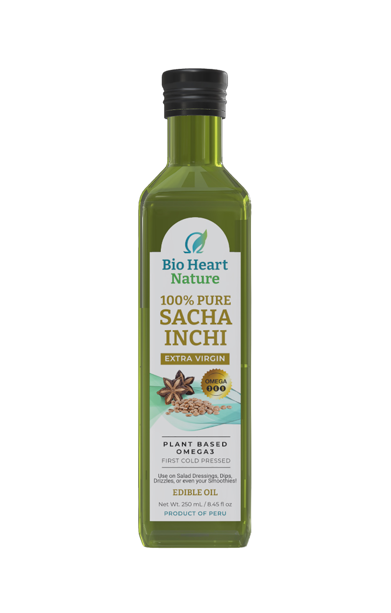 Cold-Pressed Sacha Inchi Oil bottle